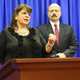 Florida State Attorney Angela Corey and Assistant State Attorney Bernie de la Rionda address the media on July 13, 2013, after a jury in Seminole, Fla., Circuit Court acquitted George Zimmerman of second-degree murder in the shooting death of Trayvon Martin.
Gary W. Green-Pool/Getty Images